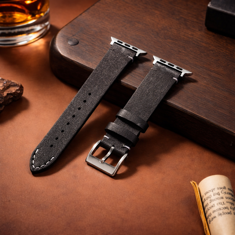 Avontic Executive Heritage Leather Band – –11 & Ultra for Apple Watch Series 12 (42/46mm) & Ultra 4 (49mm)