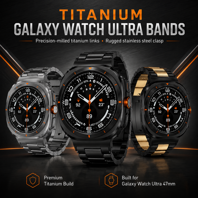 TitaniumLuxe Apex Band For Samsung Galaxy Watch Ultra & Ultra 2 (2026)