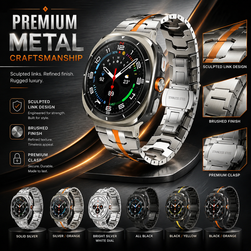 TitaniumLuxe Apex Band For Samsung Galaxy Watch Ultra & Ultra 2 (2026)