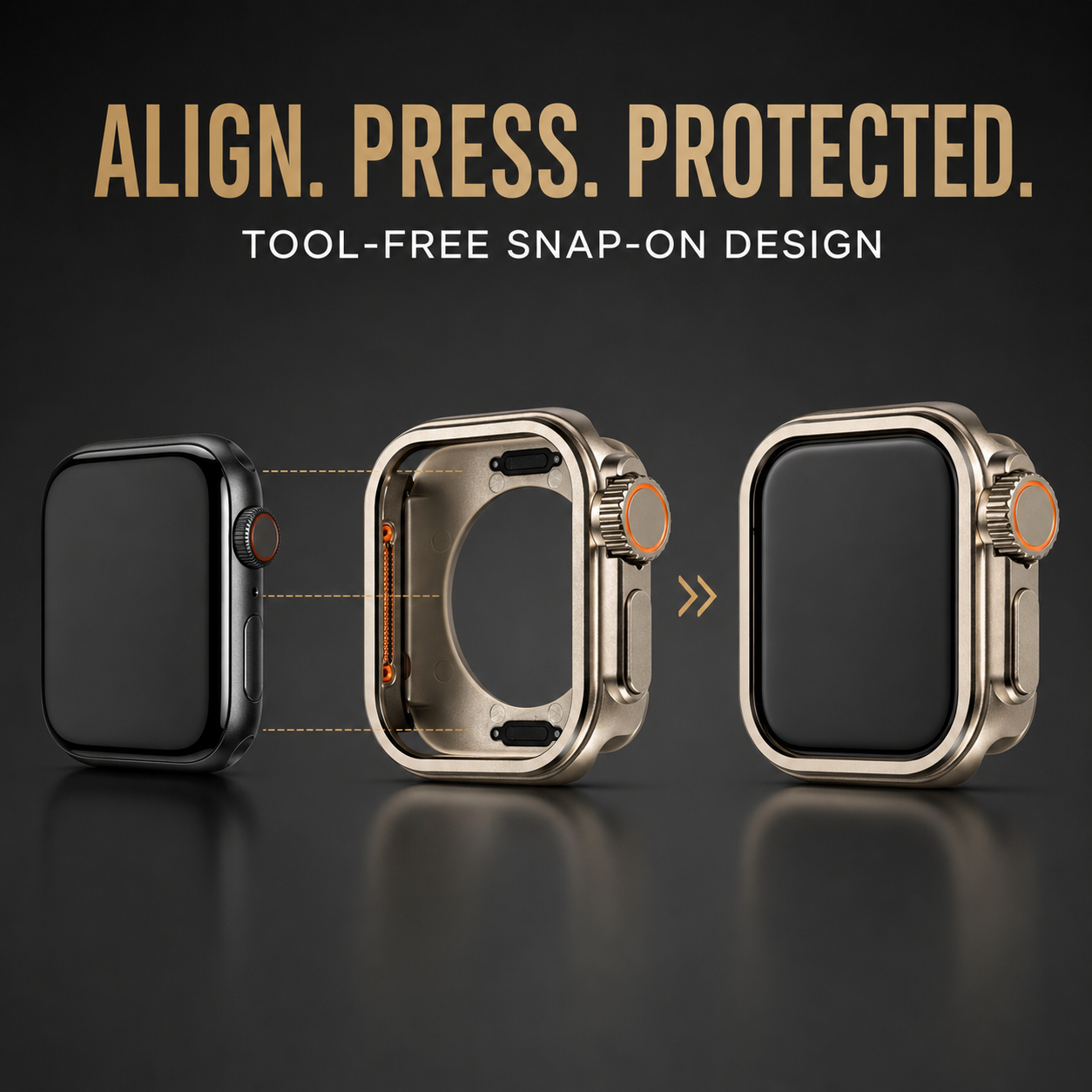 TitaniumGuard 360° Protective Case – Full Cover for Apple Watch Series 11/10 (42mm & 46mm) — product view 4
