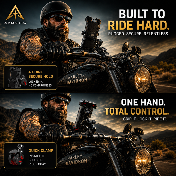 Avontic UltraGrip Bike Motorcycle Phone Mount Holder