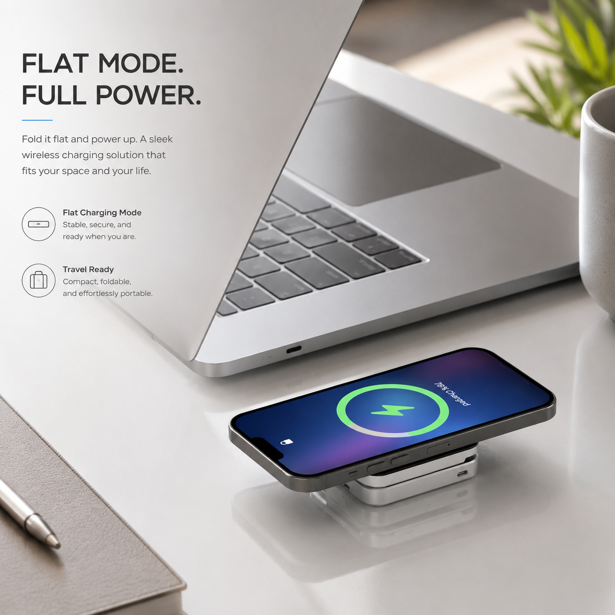 AvonticCharge Foldable Trio Wireless Charging Station