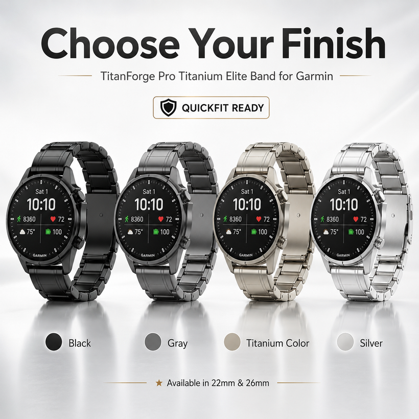 TitanForge Pro Titanium Elite Band for Garmin