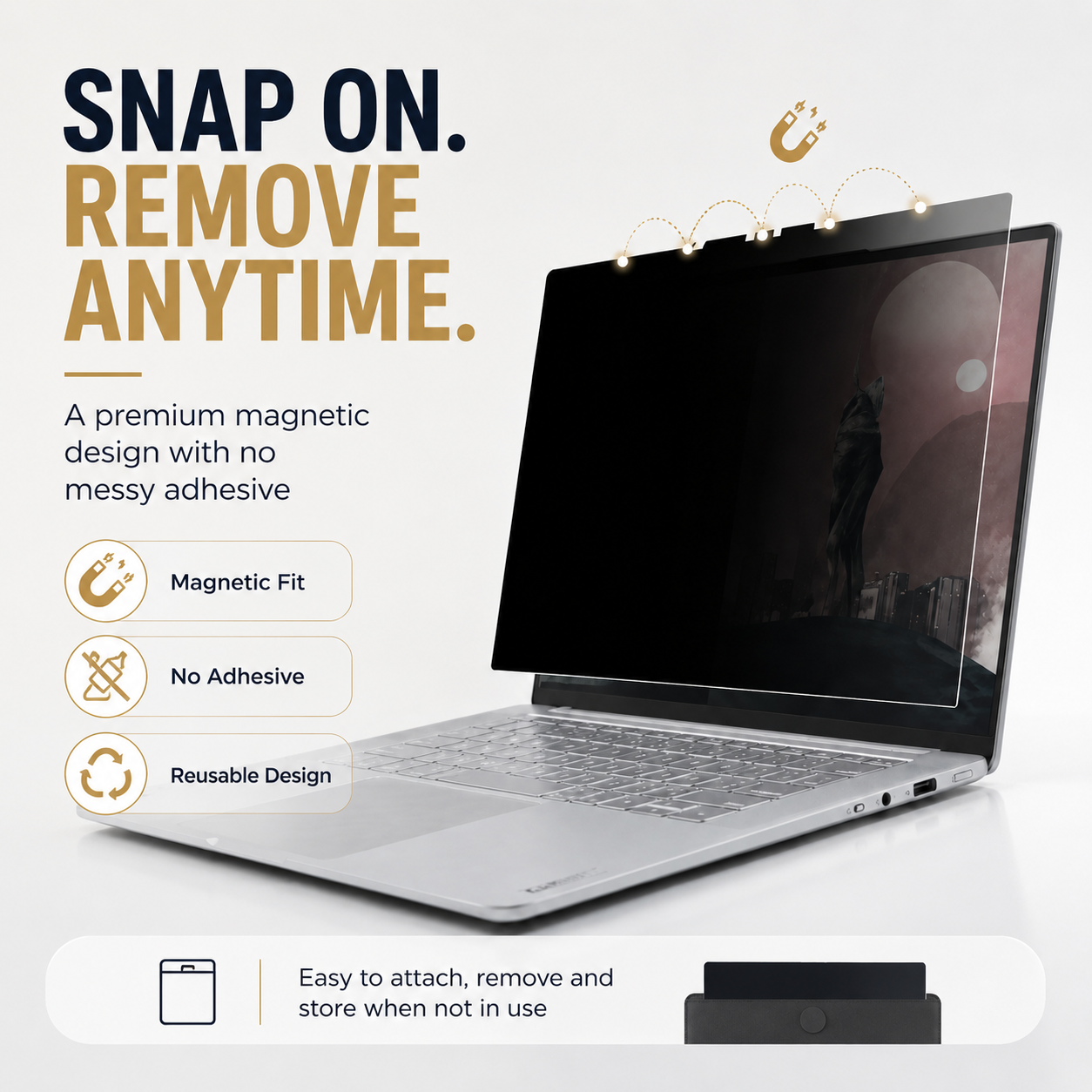Avontic PrivacyShield Pro Magnetic Privacy Screen Protector for MacBook
