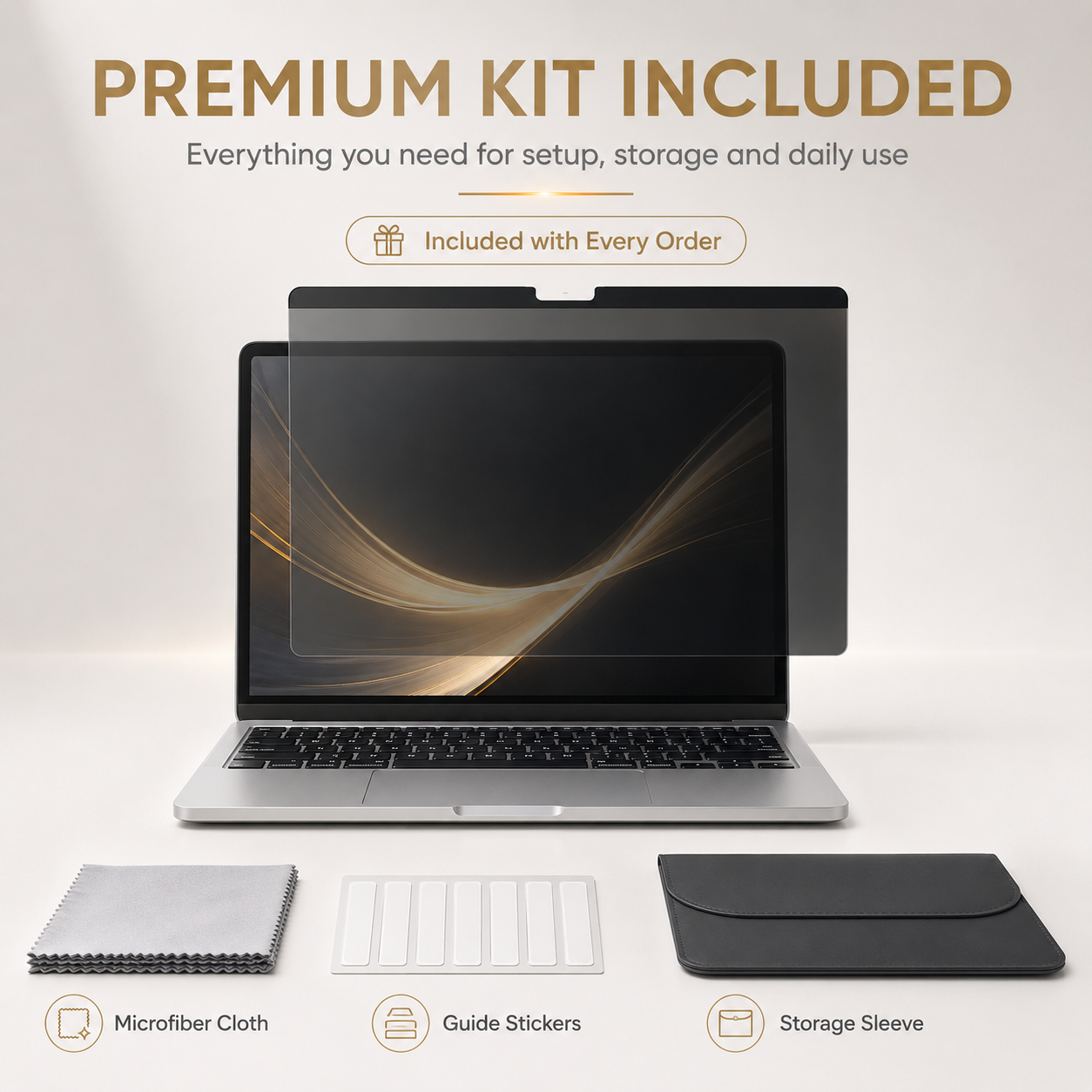 Avontic PrivacyShield Pro Magnetic Privacy Screen Protector for MacBook