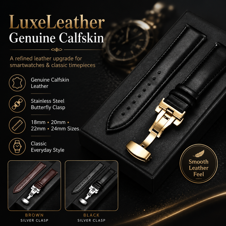 LuxeLeather Genuine Calfskin Watchband