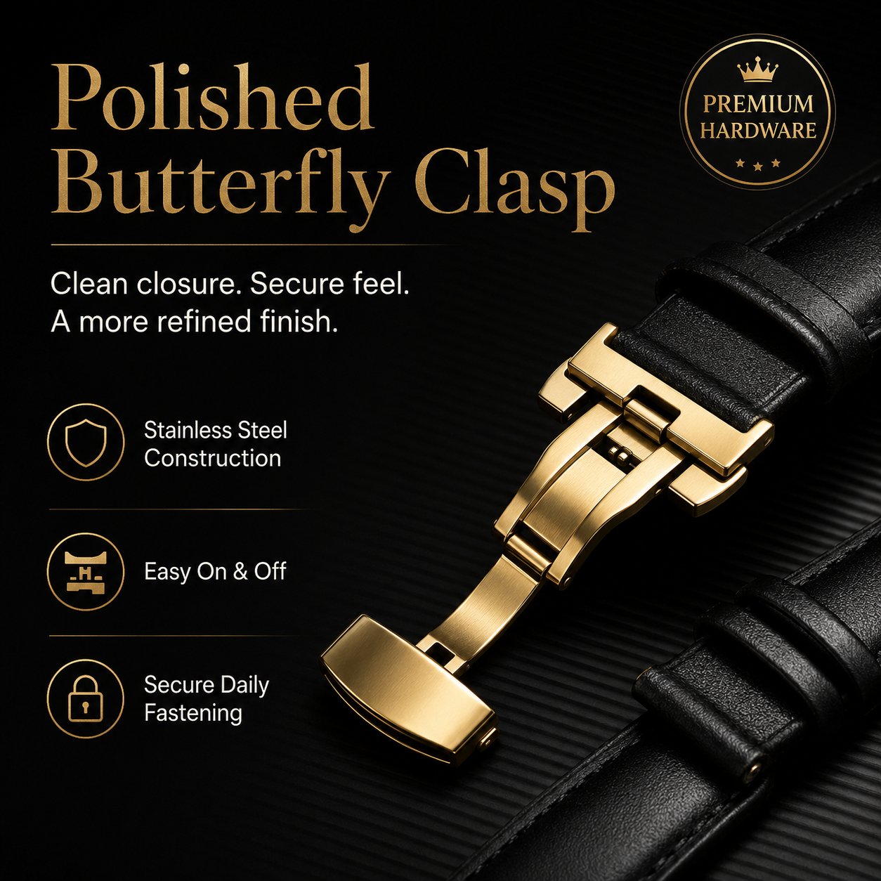LuxeLeather Genuine Calfskin Watchband