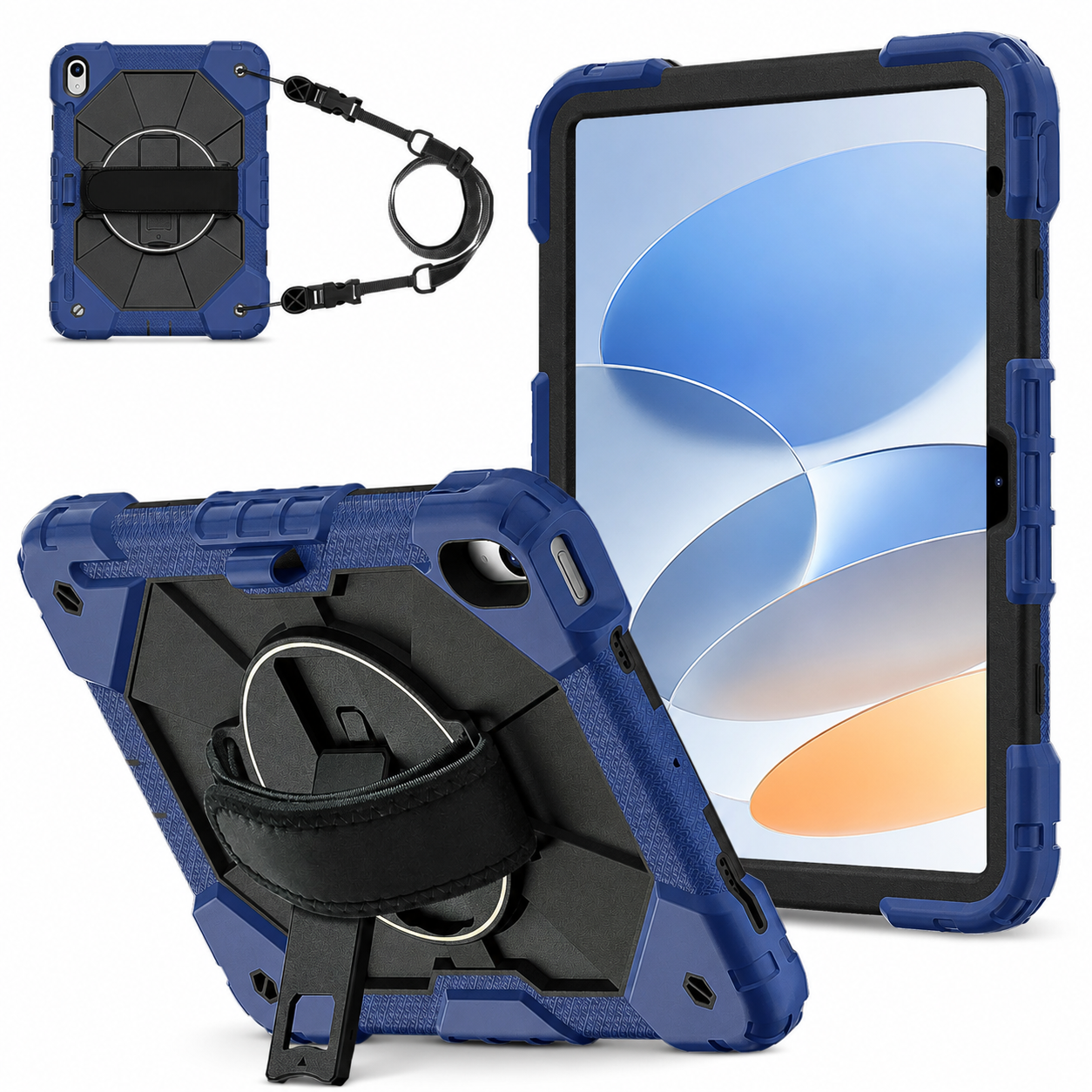 RhinoGuard Sentinel 360 Rugged iPad Case with Kickstand & Hand Strap