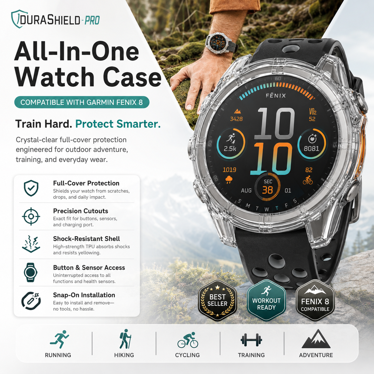 DuraShield Pro - Rugged Protection for Garmin Fenix 8 & Descent Mk3i