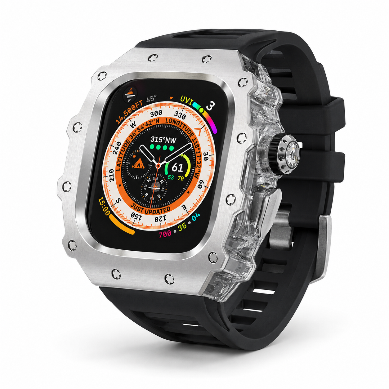 FortiCase Sport Edition — Stainless Steel Armor Kit for Apple Watch Ultra 3, 2 & 1 & Series 6–9