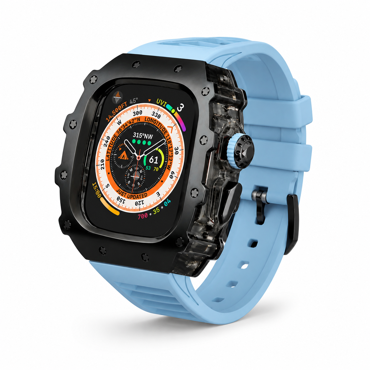 FortiCase Sport Edition — Stainless Steel Armor Kit for Apple Watch Ultra 3, 2 & 1 & Series 6–9