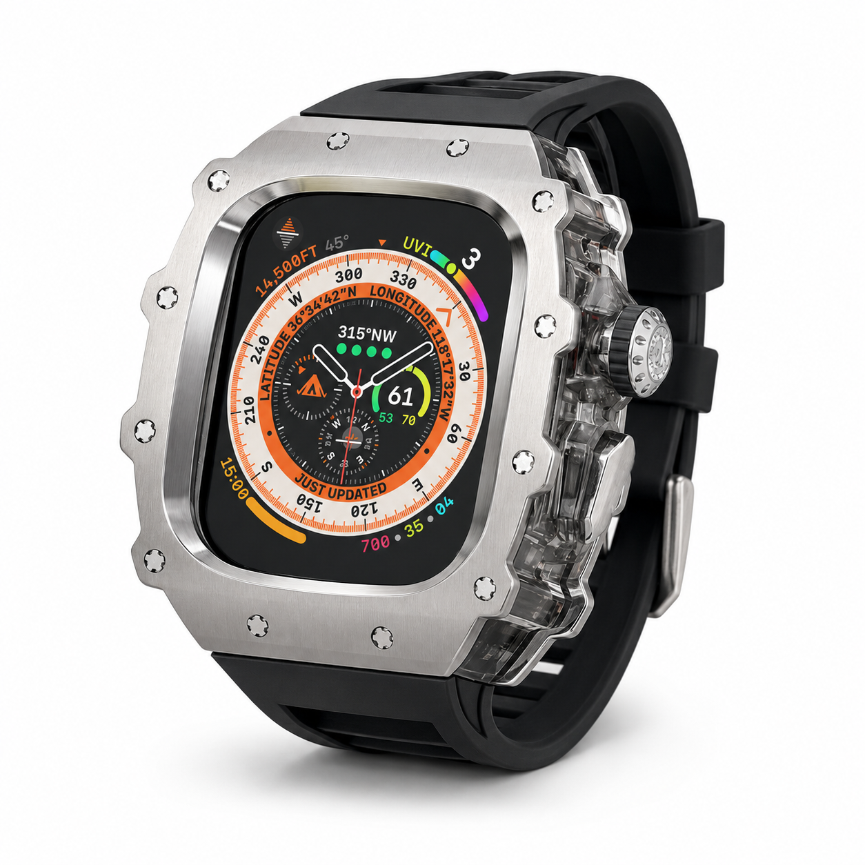 FortiCase Sport Edition — Stainless Steel Armor Kit for Apple Watch Ultra 3, 2 & 1 & Series 6–9