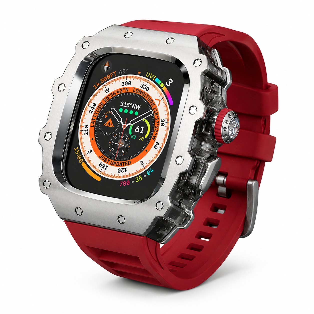 FortiCase Sport Edition — Stainless Steel Armor Kit for Apple Watch Ultra 3, 2 & 1 & Series 6–9