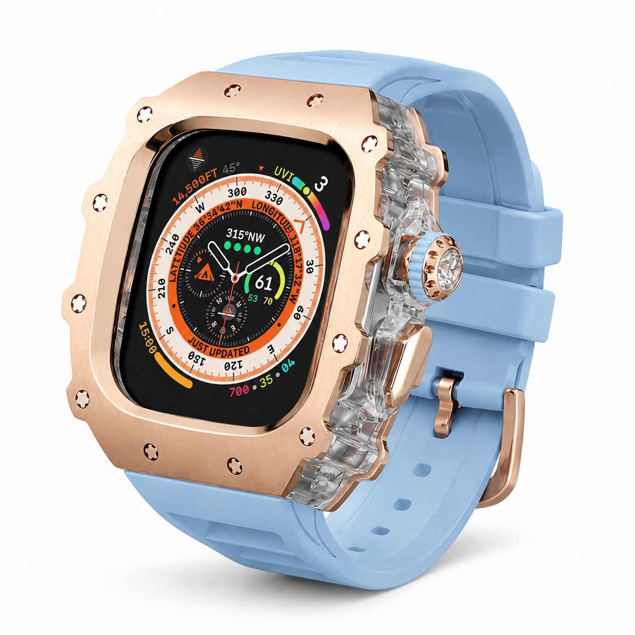 FortiCase Sport Edition — Stainless Steel Armor Kit for Apple Watch Ultra 3, 2 & 1 & Series 6–9