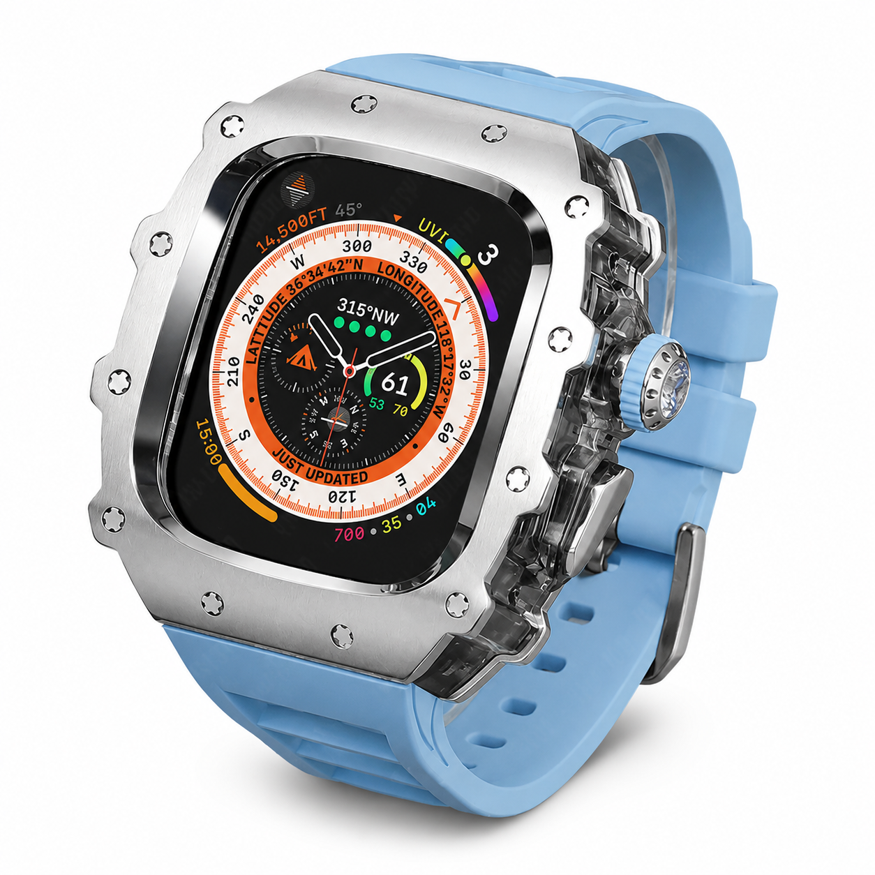 FortiCase Sport Edition — Stainless Steel Armor Kit for Apple Watch Ultra 3, 2 & 1 & Series 6–9