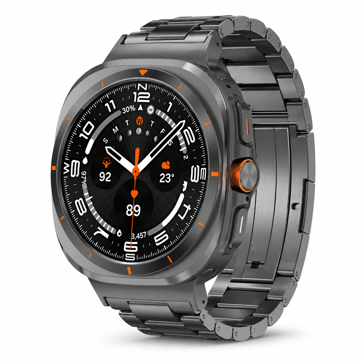 TitaniumLuxe Pro Band for Samsung Galaxy Watch Ultra 2024 & 2025 (47mm) - Premium Titanium, Adjustable, 4 Finishes