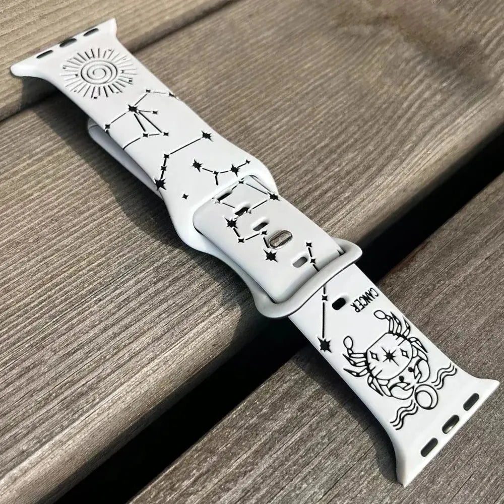 Constellation Silicone Band for Apple Watch Ultra 2 49mm Series 7 8 9 41mm 45mm Soft Sports Strap Iwatch 6 5 4 Se 40mm 44mm 42mm Avontic