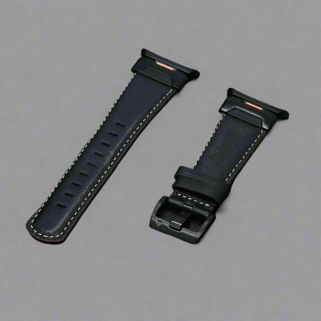 Crazy Horse Leather Strap for Samsung Galaxy Band Ultra 47mm Aluminum Alloy Case+bracelet for Galaxy Ultra Watchband Accessories Avontic