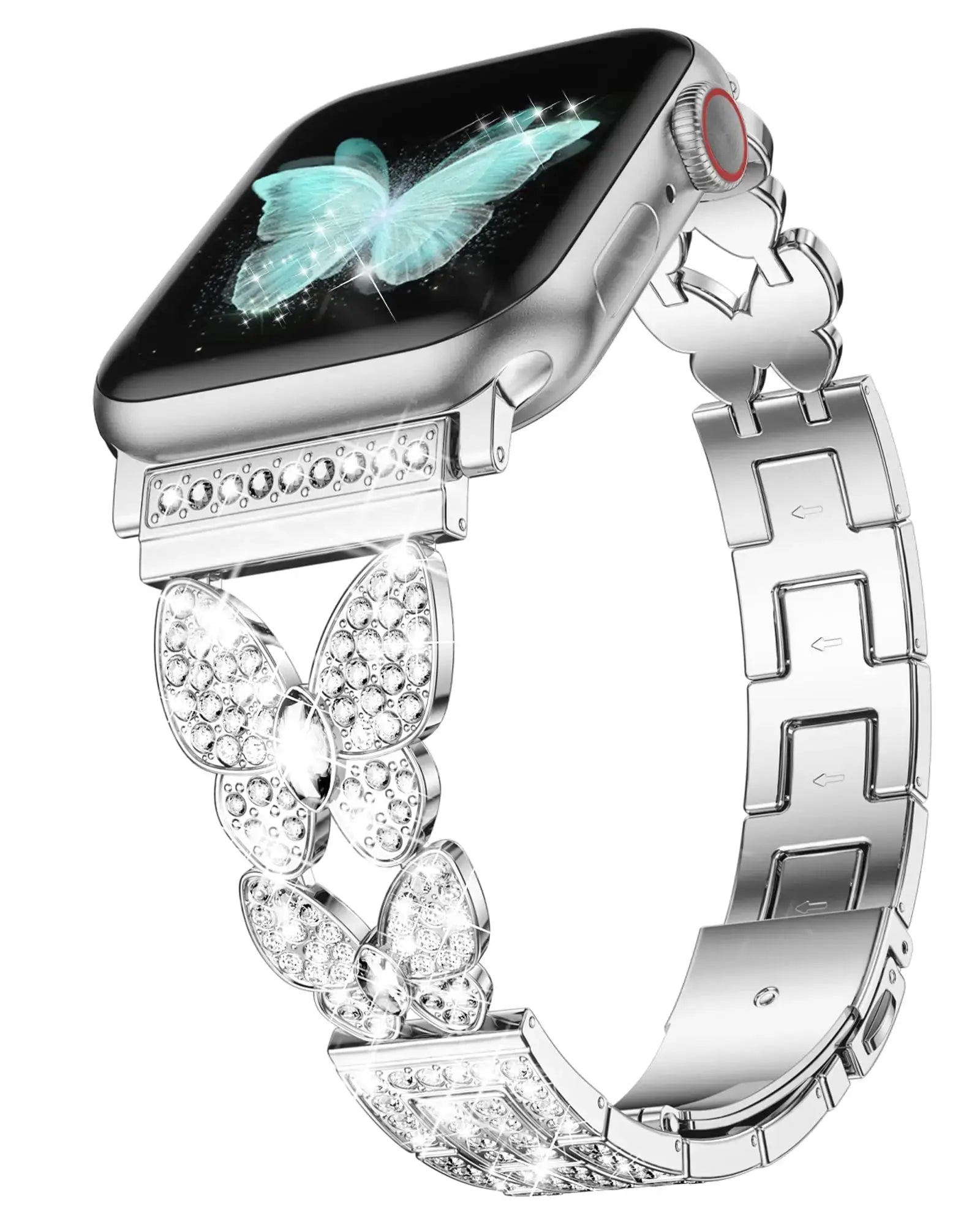 FlutterGlimmer Diamond Butterfly Band for Apple Watch - Avontic