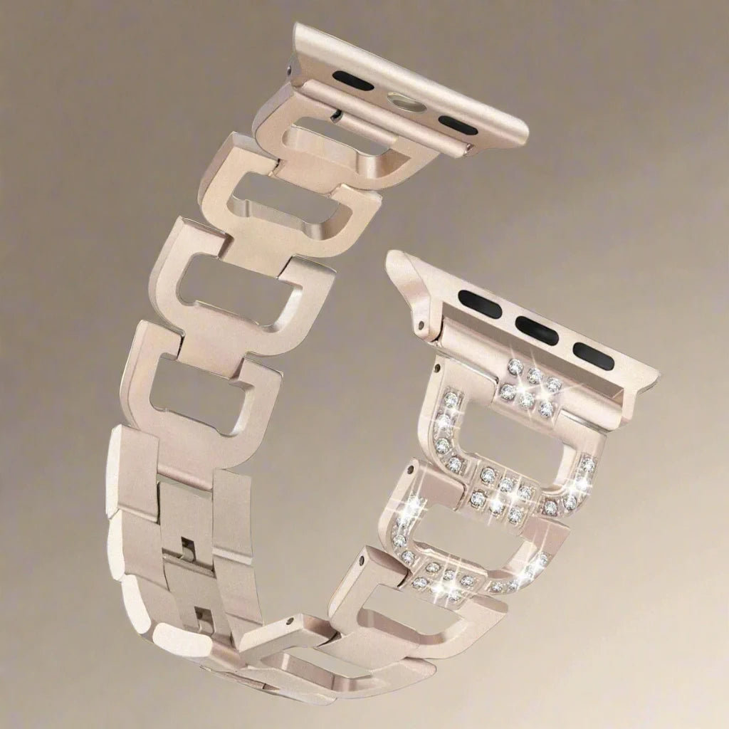 GlamourLink Diamond Stainless Steel Band for Apple Watch Series 10 9 & Ultra 1 2 – Luxury Women's Bracelet — product view 5