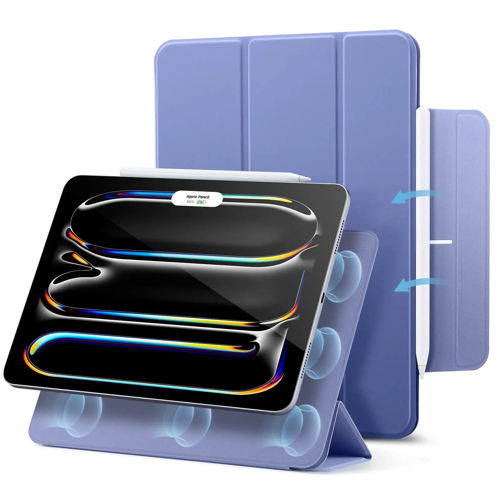 TriFold Leather Kickstand Magnetic Case for iPad 2024 Edition — product view 4