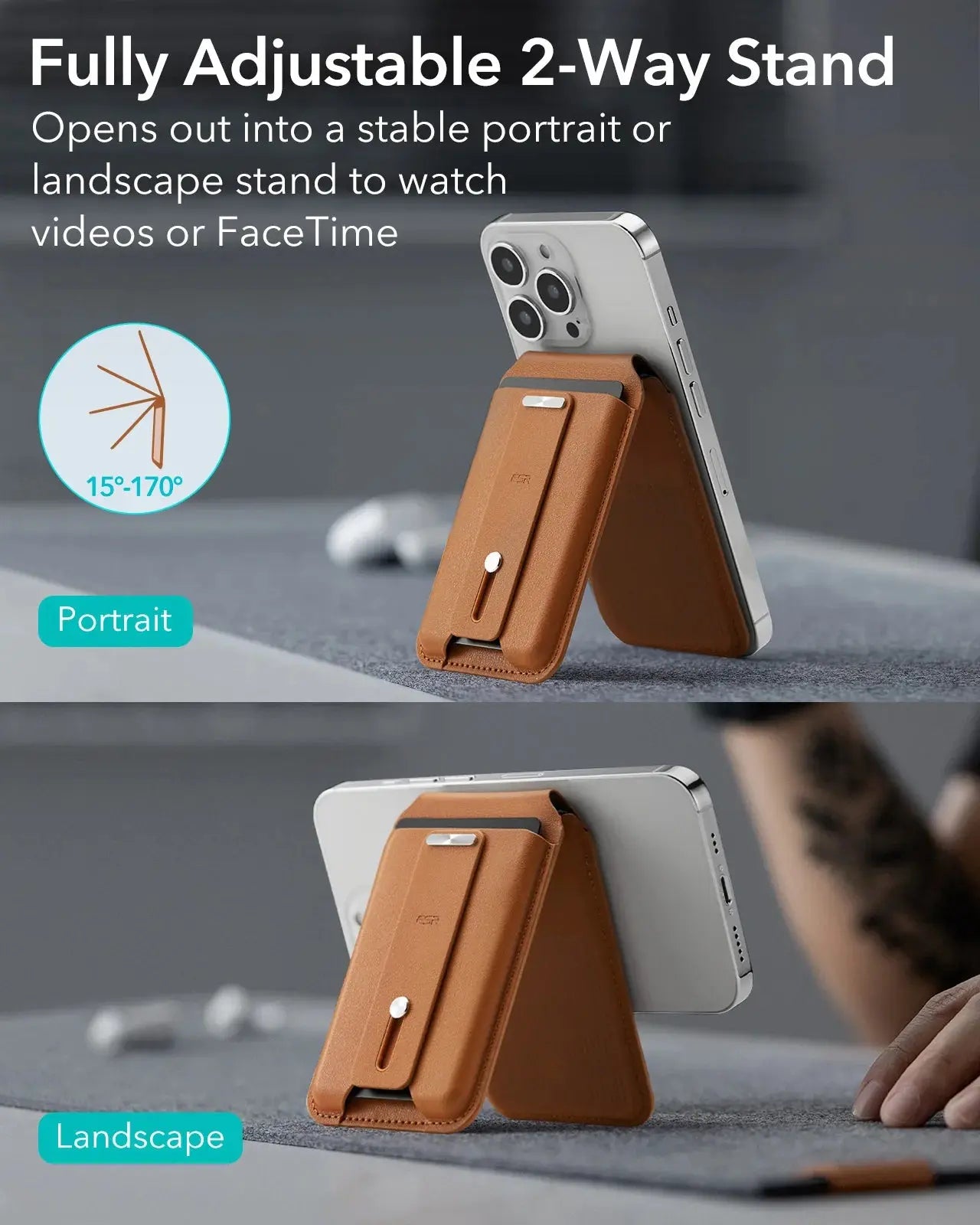 MagniLeather FlexWallet Magnetic Wallet Case for iPhone 12 13 14 15 — product view 6
