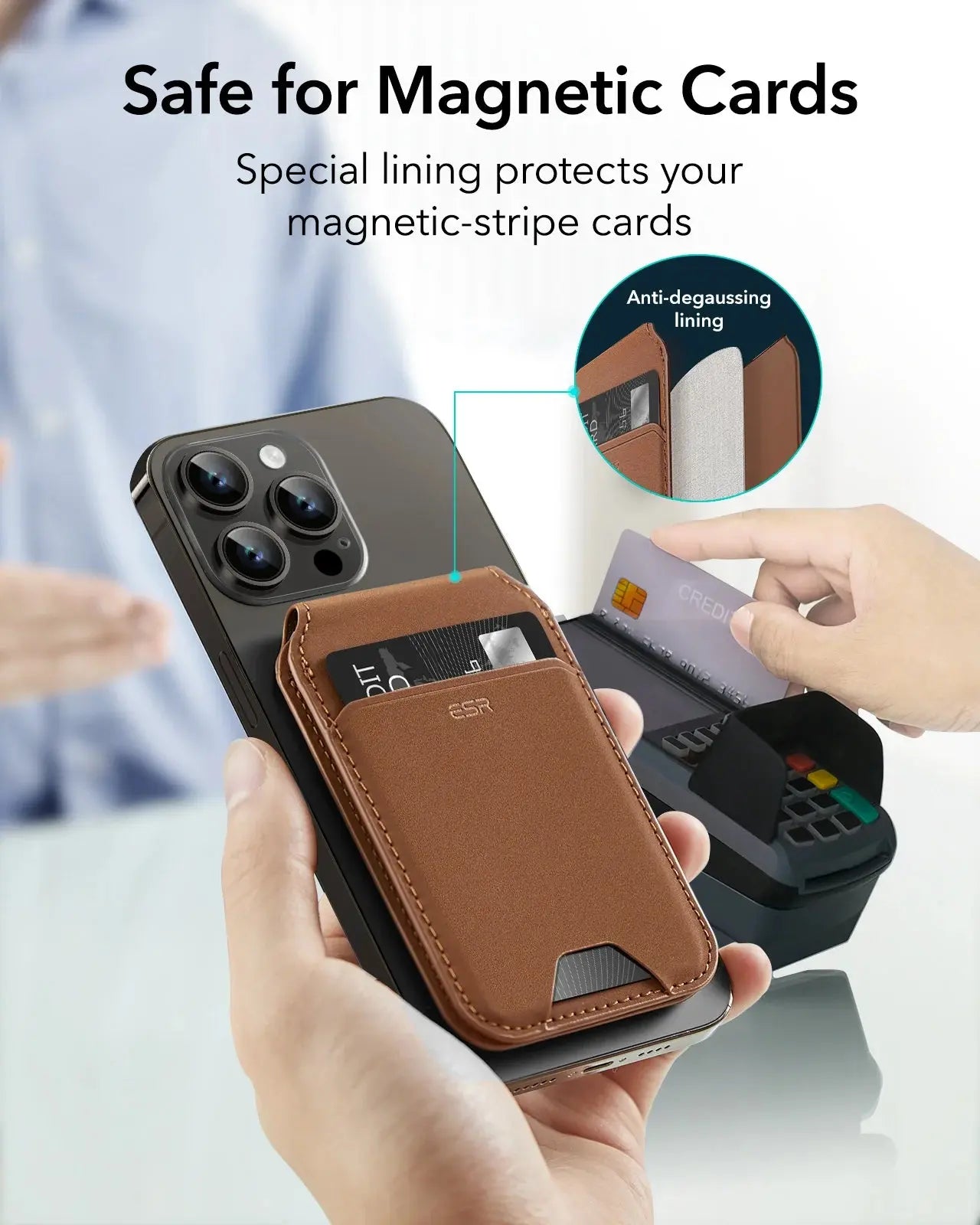 MagnaLeather Wallet Stand Case for iPhone 12 13 14 15 — product view 9
