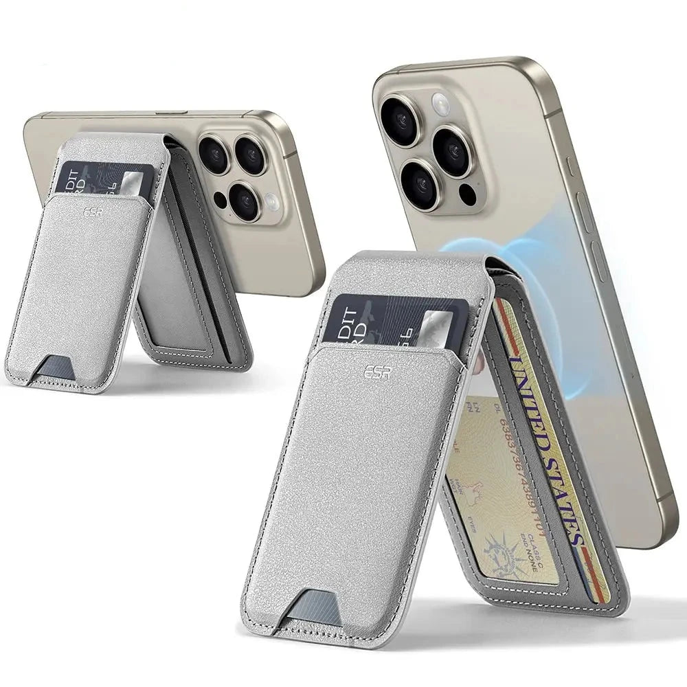 MagnaLeather Wallet Stand Case for iPhone 12 13 14 15 - Pinnacle Luxuries
