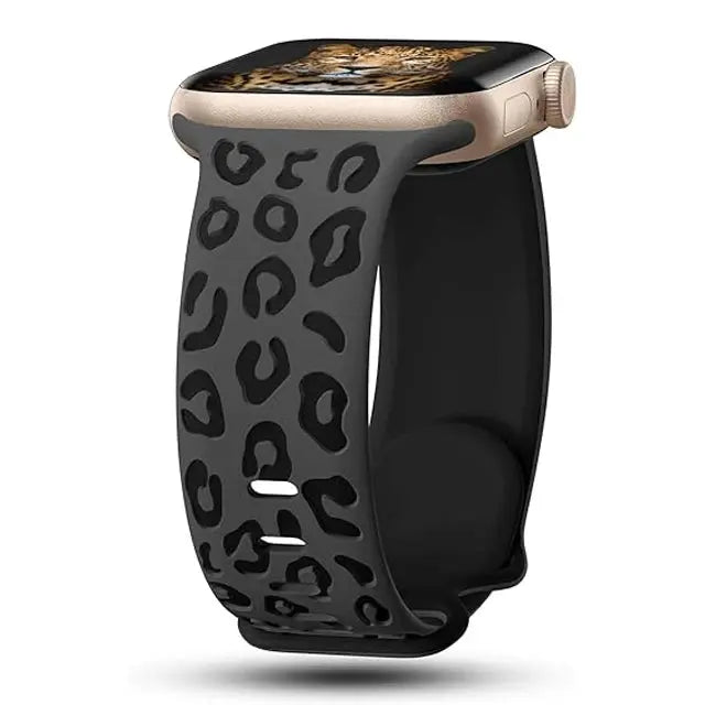EveGlow Engraved Women's Leopard Band for Apple Watch — product view 5