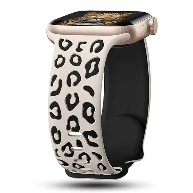 EveGlow Engraved Women's Leopard Band for Apple Watch — product view 4