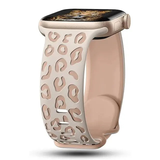 EveGlow Engraved Women's Leopard Band for Apple Watch — product view 6