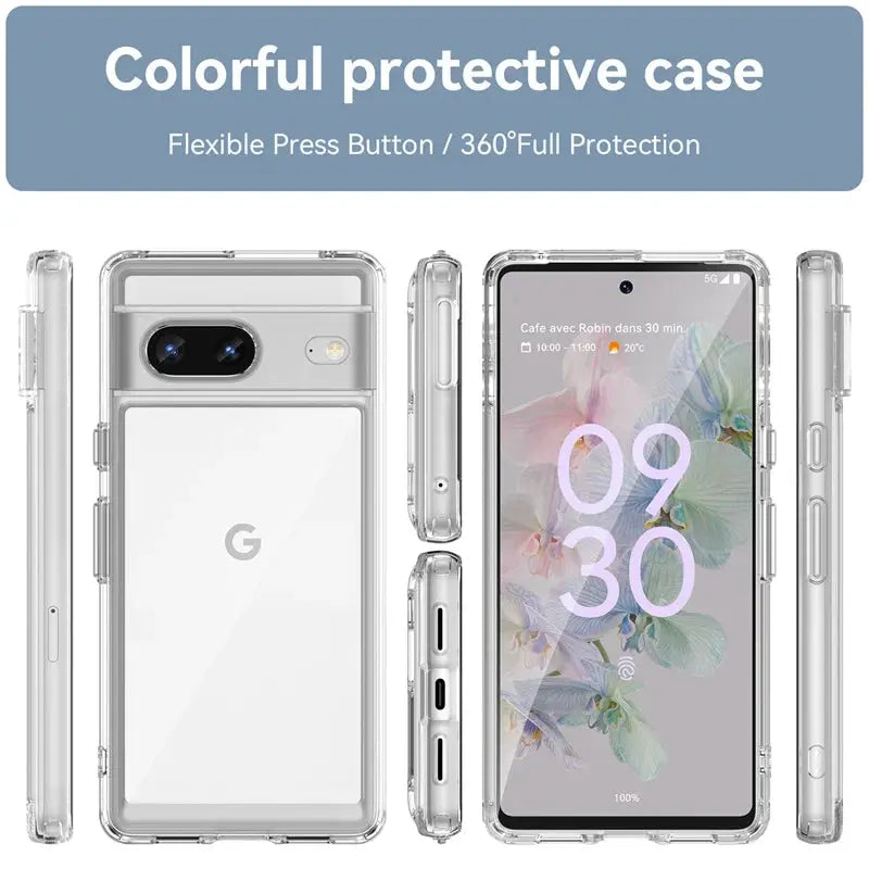 For Google Pixel 7 Case Cover Google Pixel 7 Capa Shockproof Bumper Clear Transparent Multicolour Fundas Google Pixel 7 8 Pro 7A Avontic