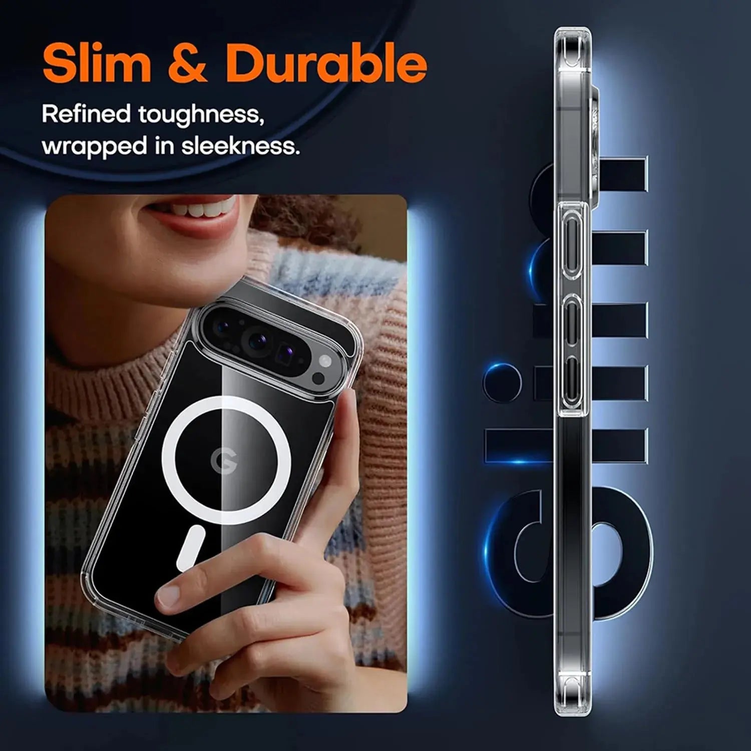 For Magsafe Magnetic Wireless Charging Case For Google Pixel 9 Pro XL Pixel9 Pro XL Clear Shockproof Back Cover Coque Avontic