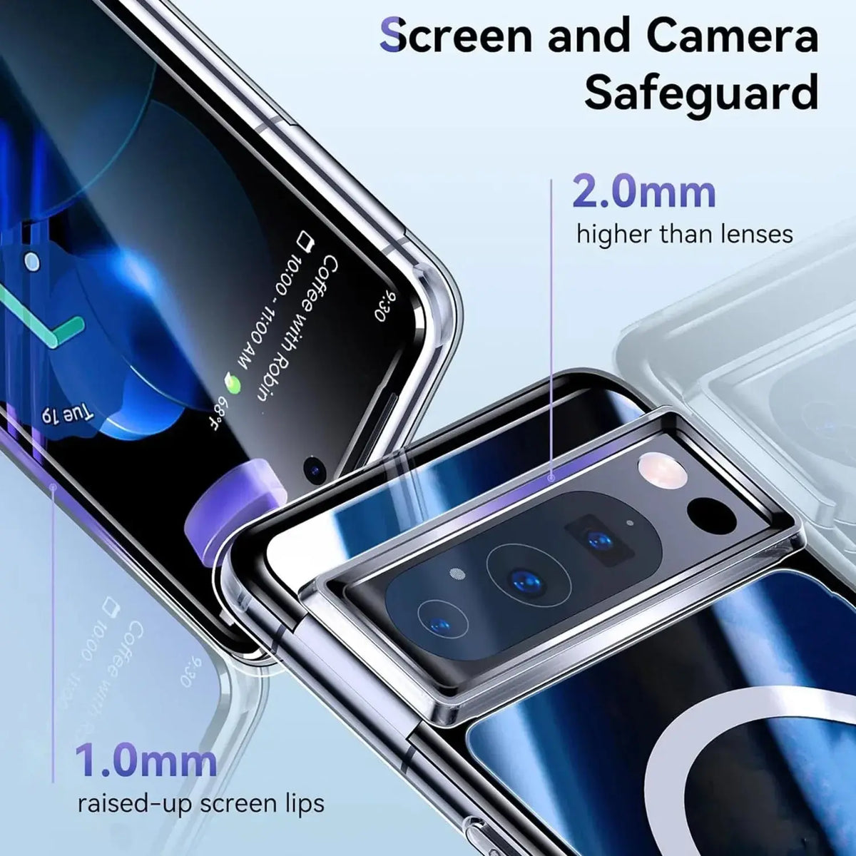 For Magsafe Magnetic Wireless Charging Case For Google Pixel 9 Pro XL Pixel9 Pro XL Clear Shockproof Back Cover Coque Avontic