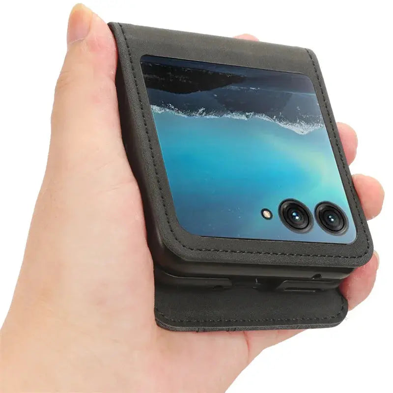 For Motorola Razr 40 Ultra Case Premium Leather Wallet Leather Flip Multi-card slot Cover For Moto Razr+ Plus 2023 Phone Case Avontic