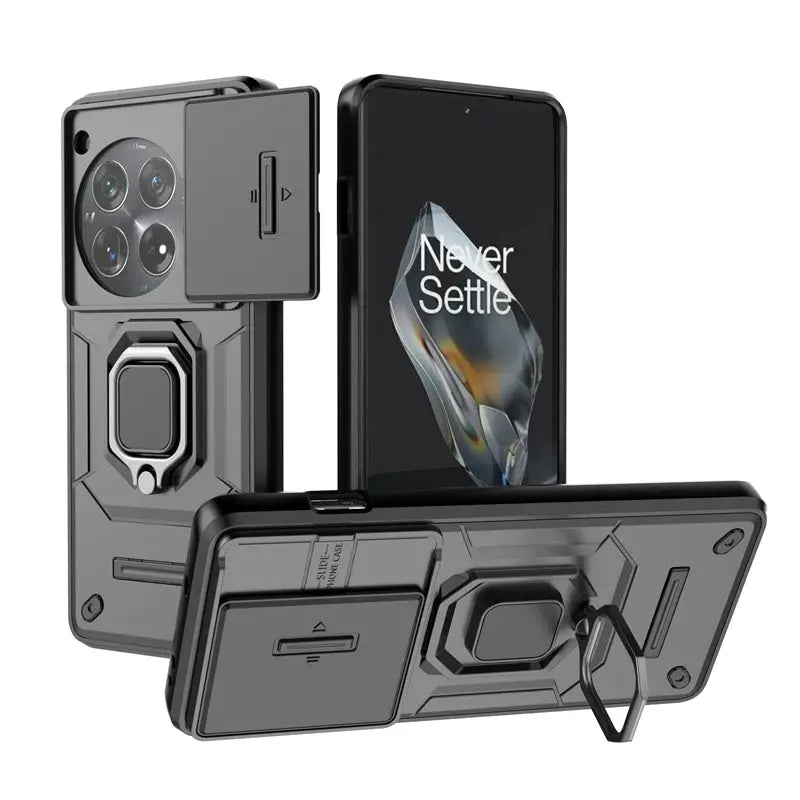ArmorShield UltraMax Case for OnePlus 12 – Military-Grade Protection with Ring Grip & Kickstand