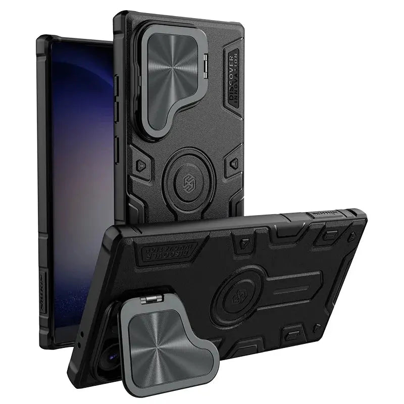 ArmorShield Pro 360° Kickstand Lens Flip Cover for Samsung Galaxy S24 Ultra - Avontic