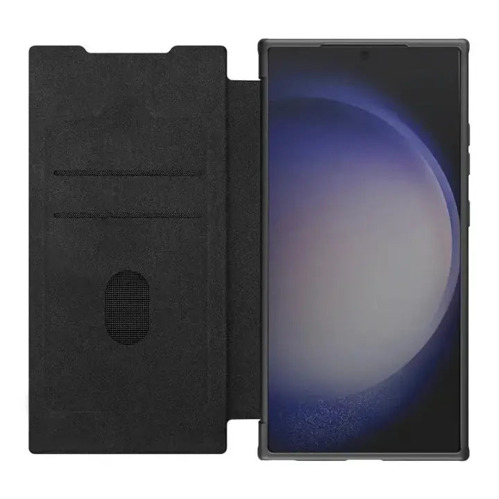 LeatherCraft Deluxe Wallet Case with Kickstand for Samsung Galaxy S24 Series — product view 4