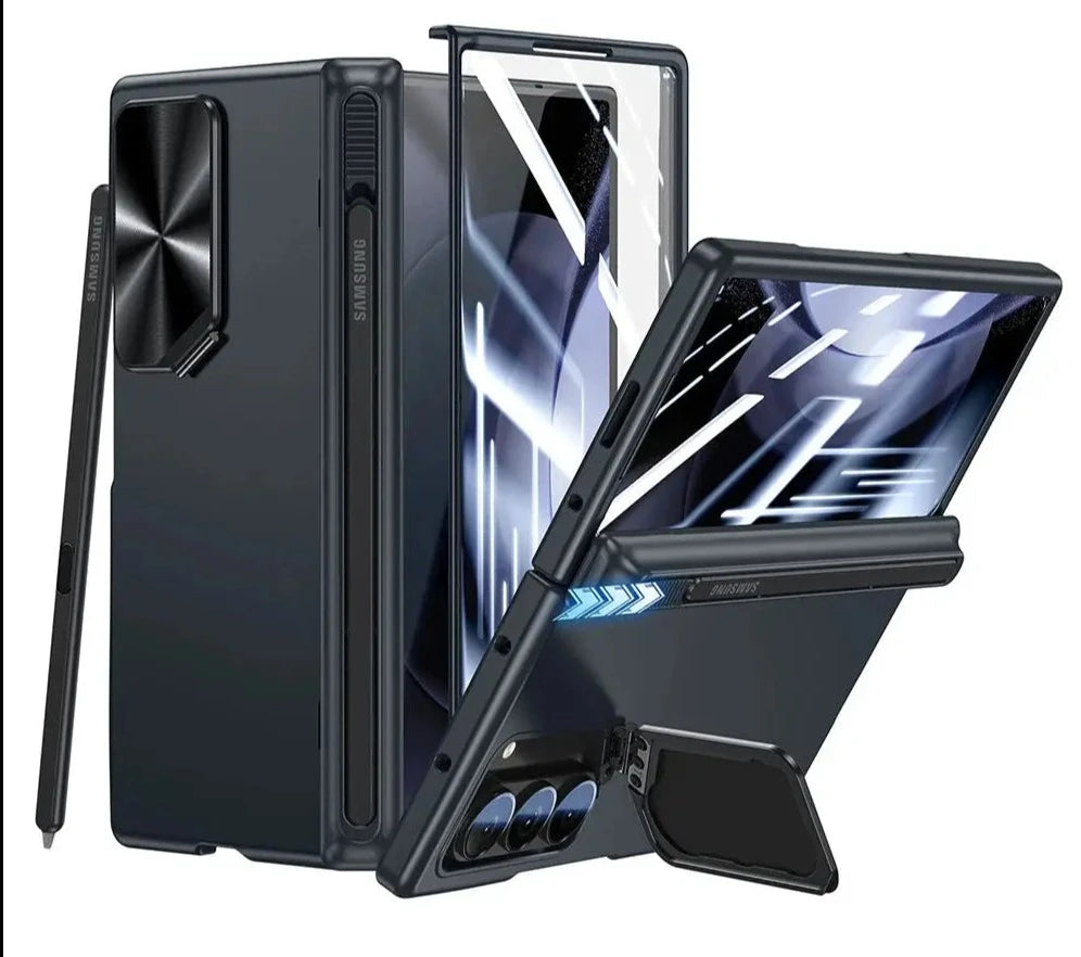 For Samsung Galaxy Z Fold 6 Case with Camera Stand Cover Screen Protector Full Hinge Protection S Pen Slot Shockproof Phone Case Avontic