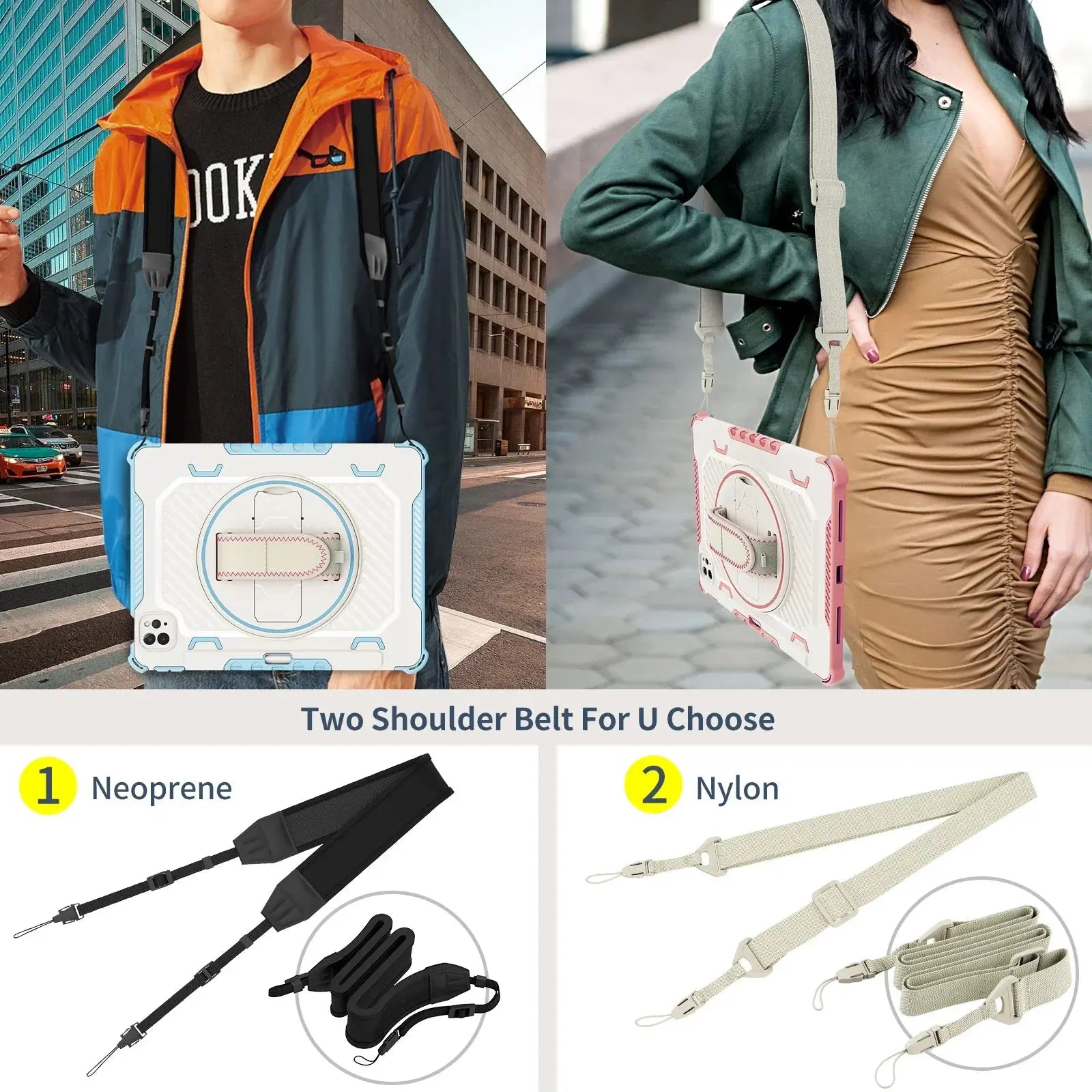 For iPad Pro 11 12.9 inch M2 2022 2021 2020 Case Shockproof Stand Cover iPad Air 4 5 10th Generation 10.9" Case+Strap Funda Capa Pinnacle Luxuries