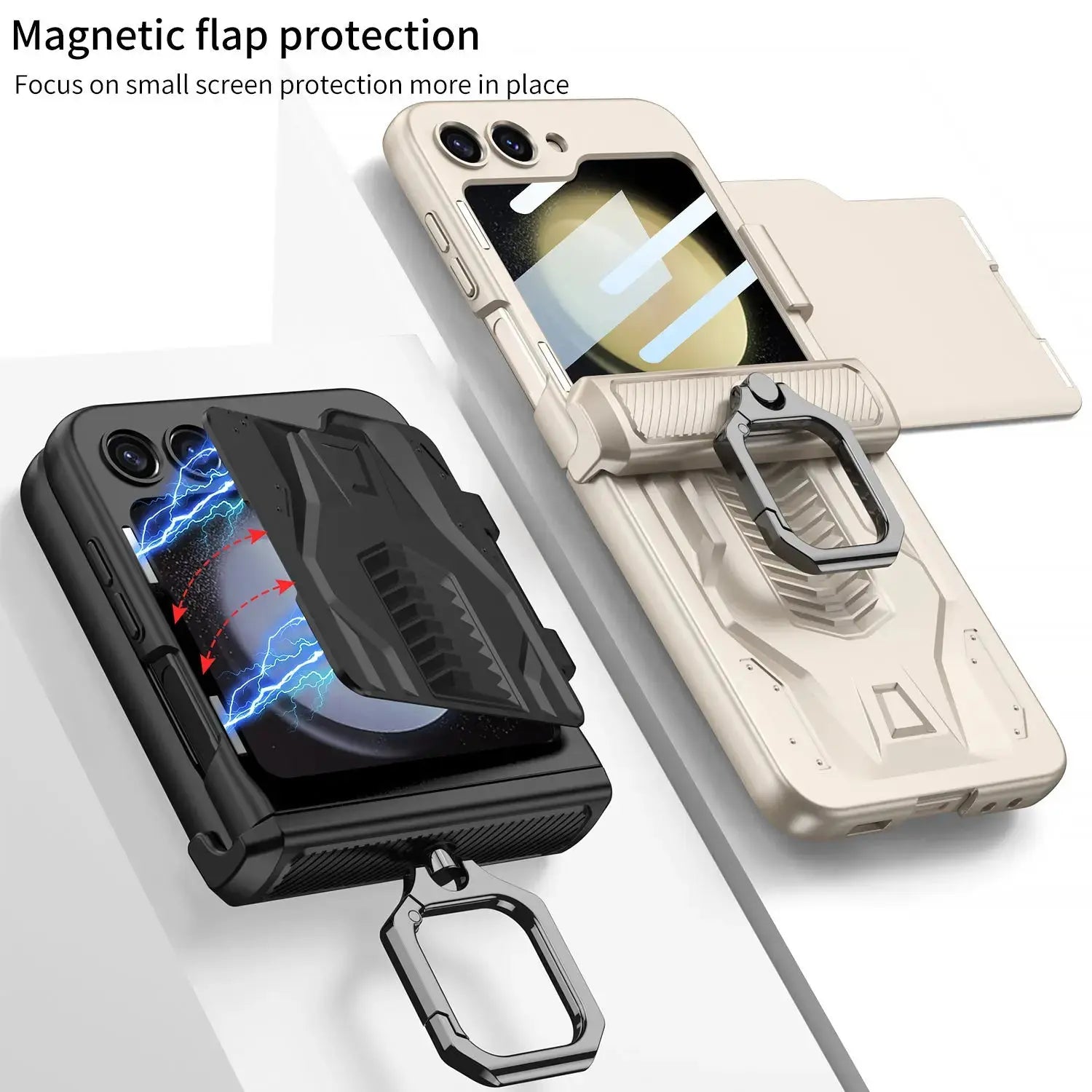 GalaxyGuard Pro: Magnetic Hinge All-Package Case for Samsung Galaxy Z Flip 5 5G Avontic