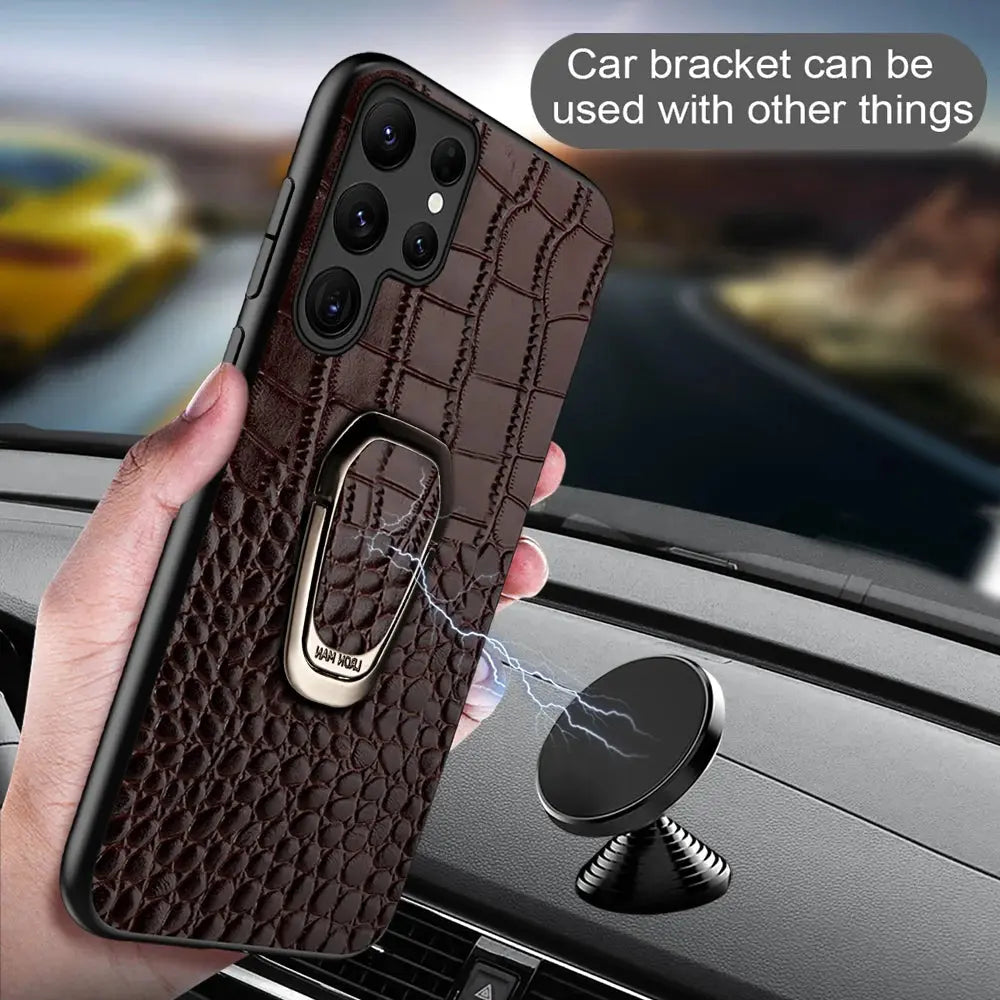LuxView Genuine Leather Case for Samsung Galaxy S24 Series — product view 4