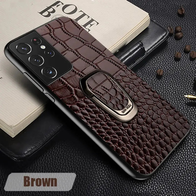 LuxView Genuine Leather Case for Samsung Galaxy S24 Series — product view 3