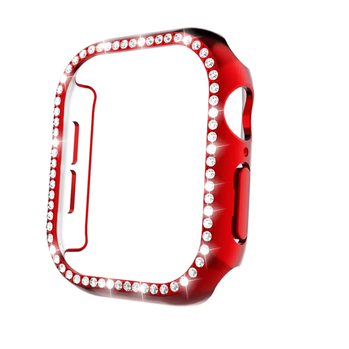 Glass+Diamond Cover For Apple Watch Case 46mm 42mm Bling Bumper Protector for iWatch series 10 46 42 mm WatchCase Avontic