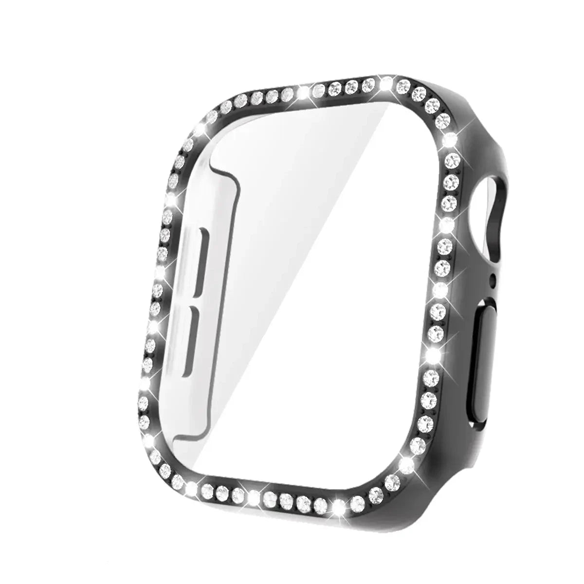 Glass+Diamond Cover For Apple Watch Case 46mm 42mm Bling Bumper Protector for iWatch series 10 46 42 mm WatchCase Avontic