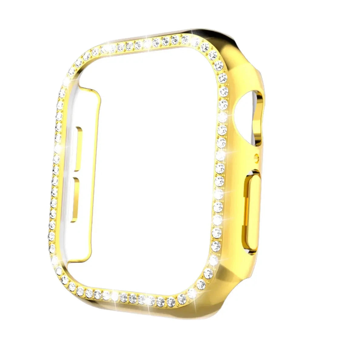 Glass+Diamond Cover For Apple Watch Case 46mm 42mm Bling Bumper Protector for iWatch series 10 46 42 mm WatchCase Avontic