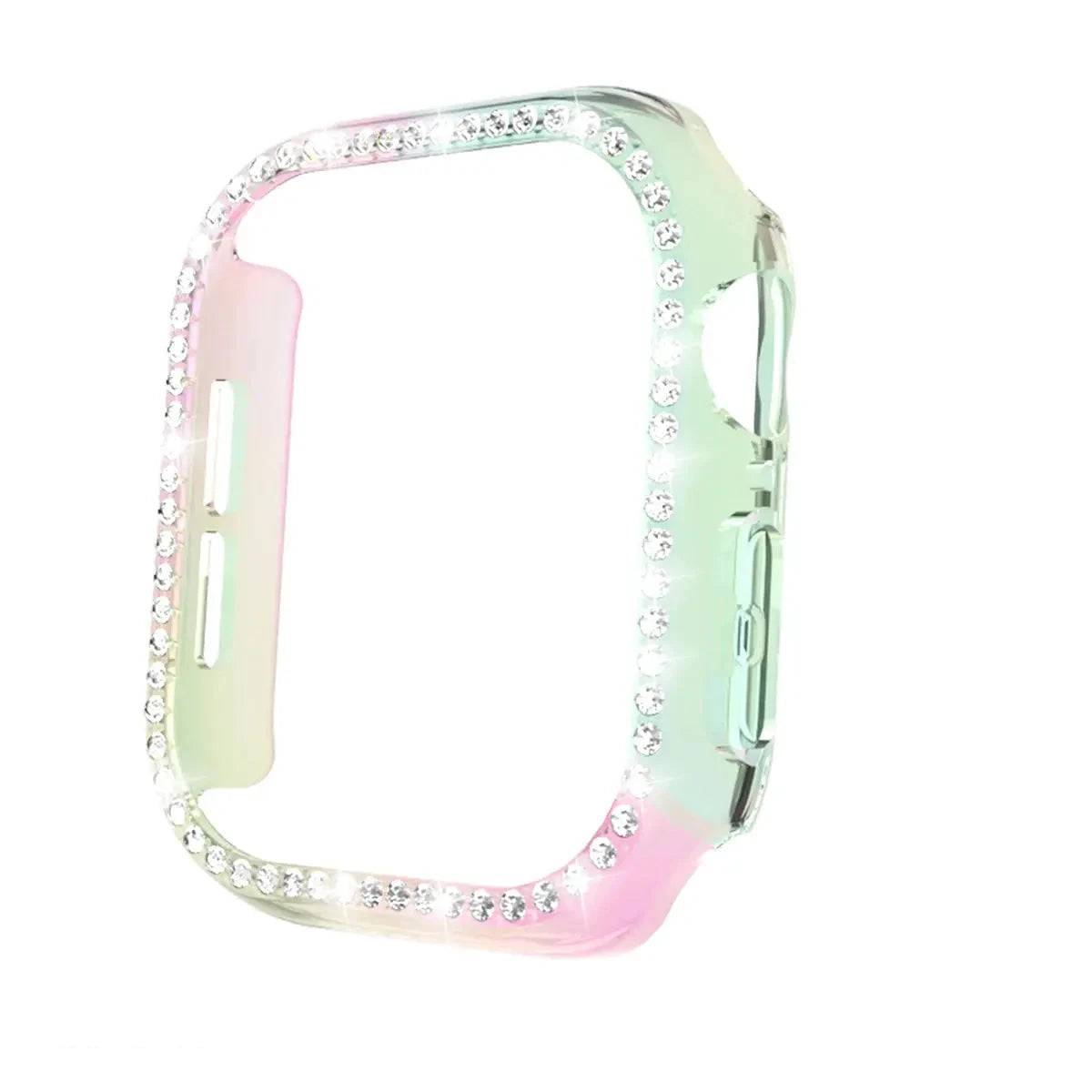 Glass+Diamond Cover For Apple Watch Case 46mm 42mm Bling Bumper Protector for iWatch series 10 46 42 mm WatchCase Avontic