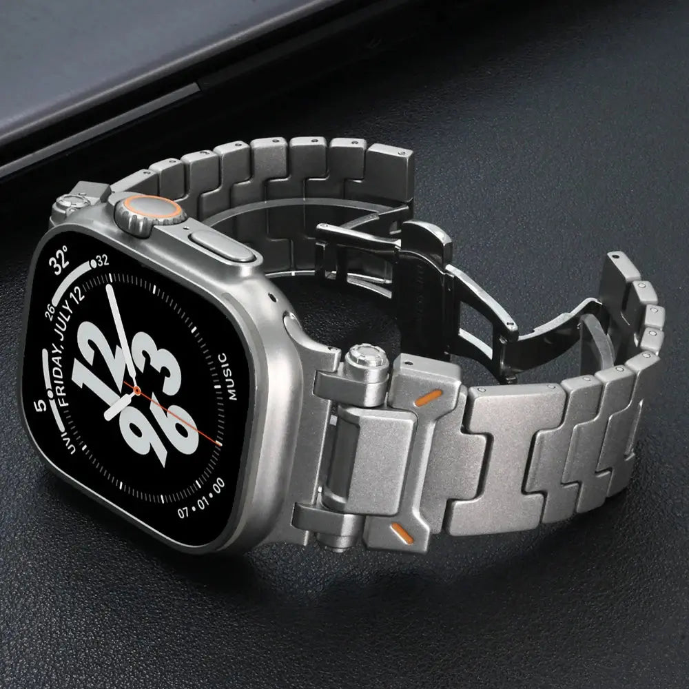 Grand H Titanium Bracelet for Apple Watch Ultra 2 49mm Series 10 46mm Luxury Band for iWatch Series 9 8 7 45mm 6 5 Se 44mm Strap Avontic