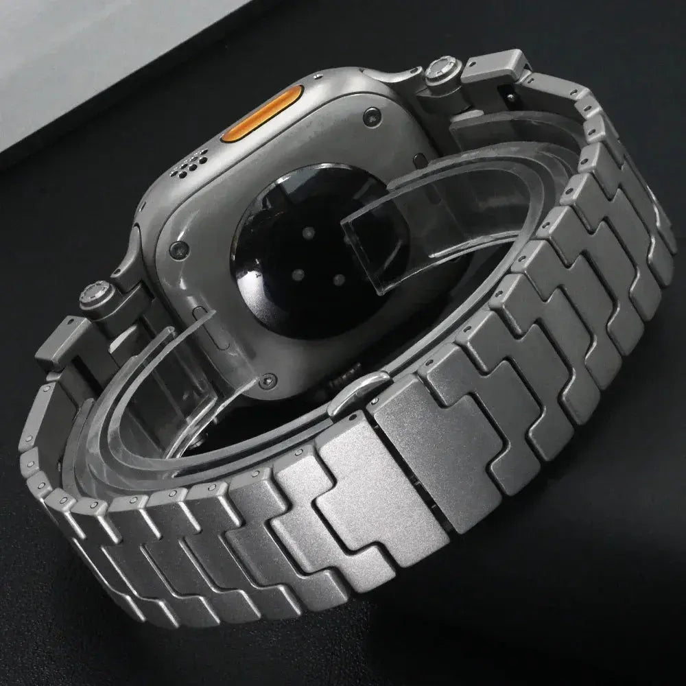 Grand H Titanium Bracelet for Apple Watch Ultra 2 49mm Series 10 46mm Luxury Band for iWatch Series 9 8 7 45mm 6 5 Se 44mm Strap Avontic