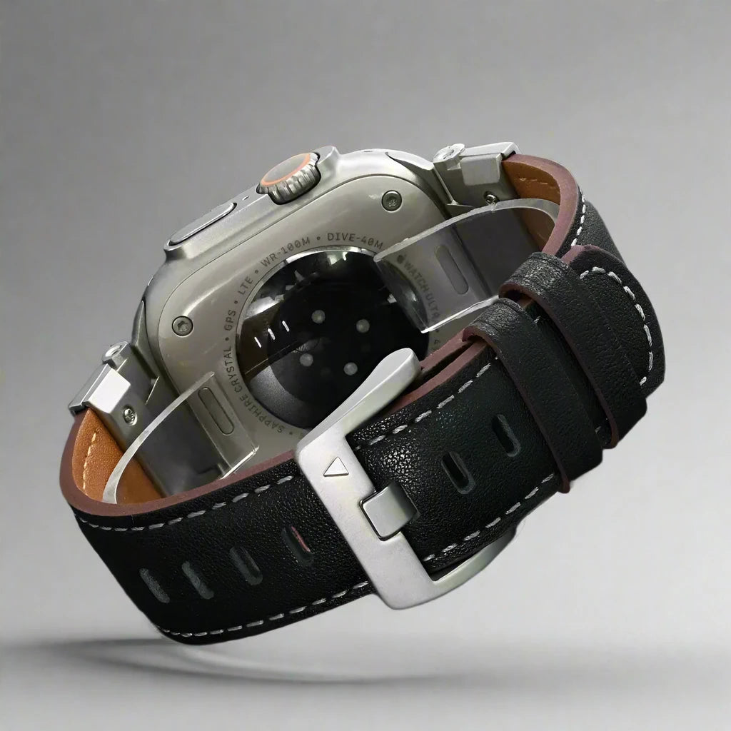 Leather Men Band for Apple Watch 10 46mm Ultra 2 49mm Series 9 7 8 45mm Luxury Bracelet for iWatch 44mm 6 5 se WatchBand Correa Avontic